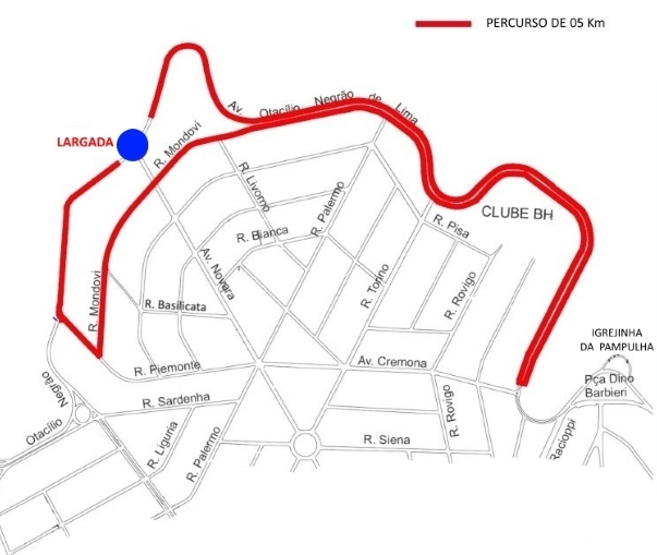 corra pra night 2016 - percurso 5km
