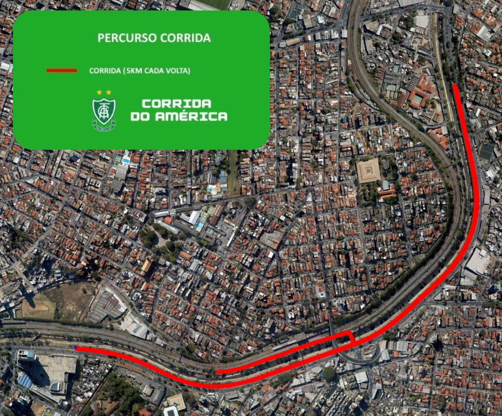 Corrida do América 2023 - Mapa Corrida Novo