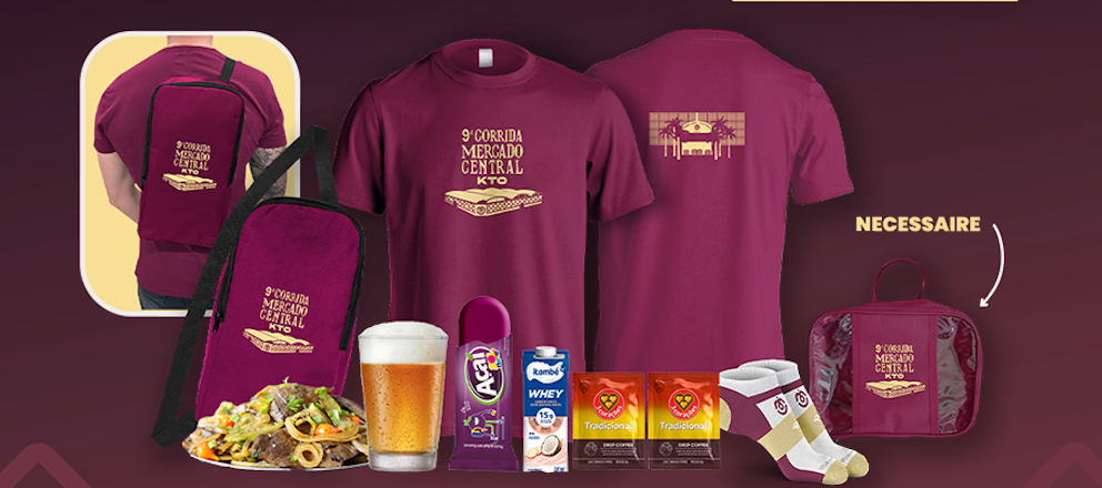 9ª Corrida e Caminhada Mercado Central - Kit Atleta